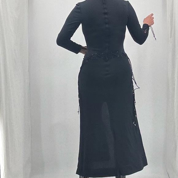 Vintage Y2K Goth Avant Garde Whimsigoth Cosplay Cut Out Corset Dress - Picture 5 of 16